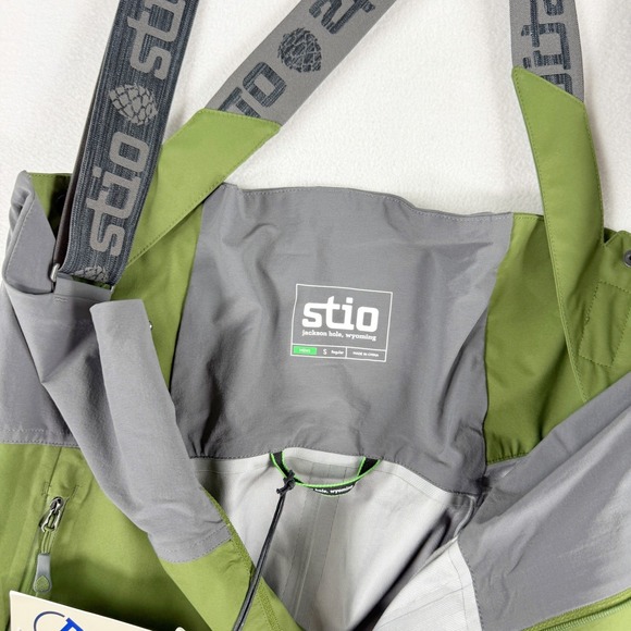 Stio Environ Snow Ski Bib Mens S Pine Green Waterproof Dermizax 221102-421-S NEW - Picture 7 of 16